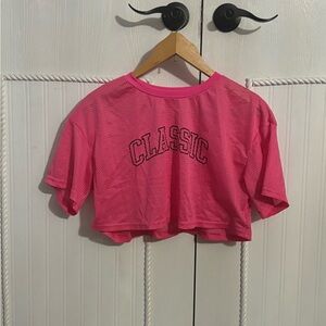 Pink Crop Top - Gym Workout Top